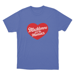 Macklemore And The Maniacs Heart Unisex T Shirt Blue