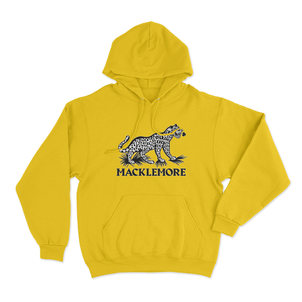 Macklemore Leopard Logo Unisex Hoodie Yellow Macklemore Leopard Logo Unisex Hoodie Yellow