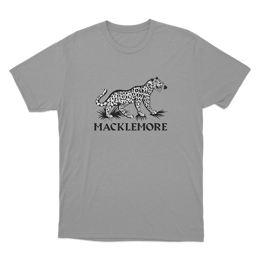 Macklemore Leopard Logo Unisex T Shirt Grey Macklemore Leopard Logo Unisex T Shirt Grey