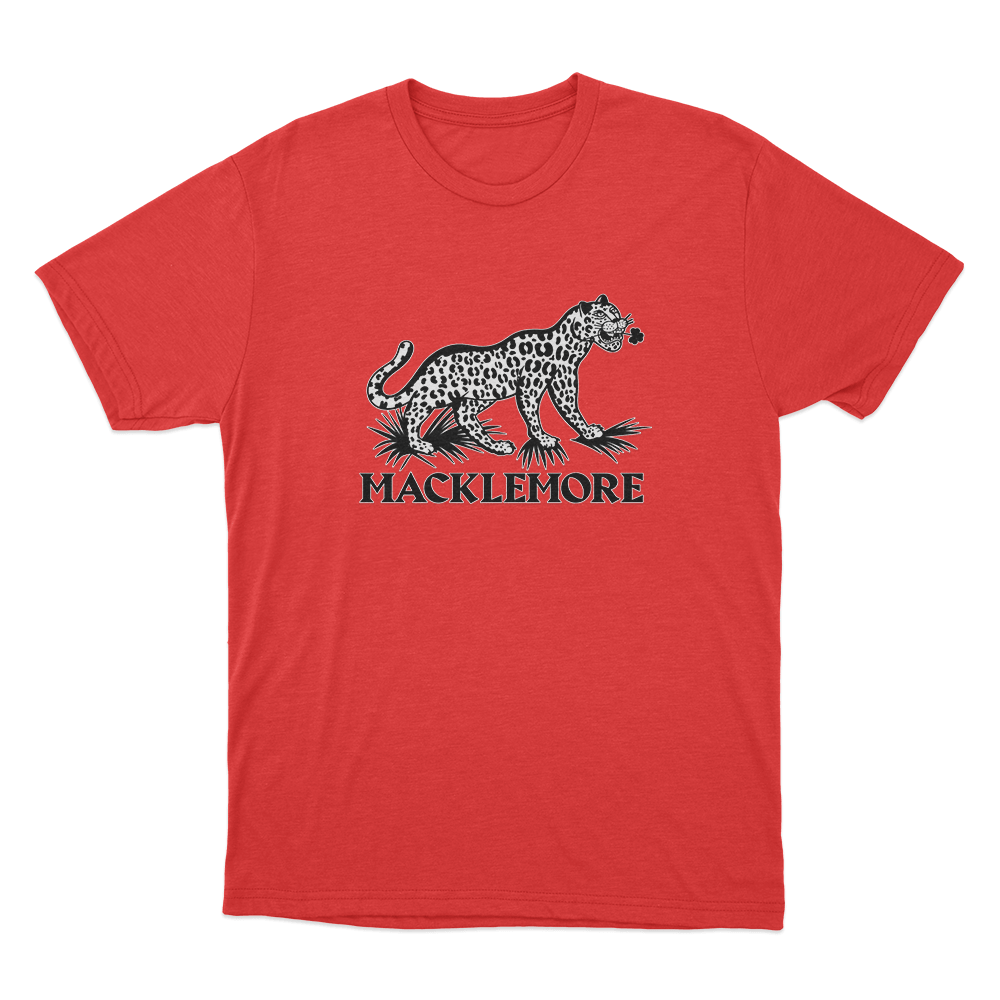 Macklemore Leopard Logo Unisex T Shirt Red Macklemore Leopard Logo Unisex T Shirt Red