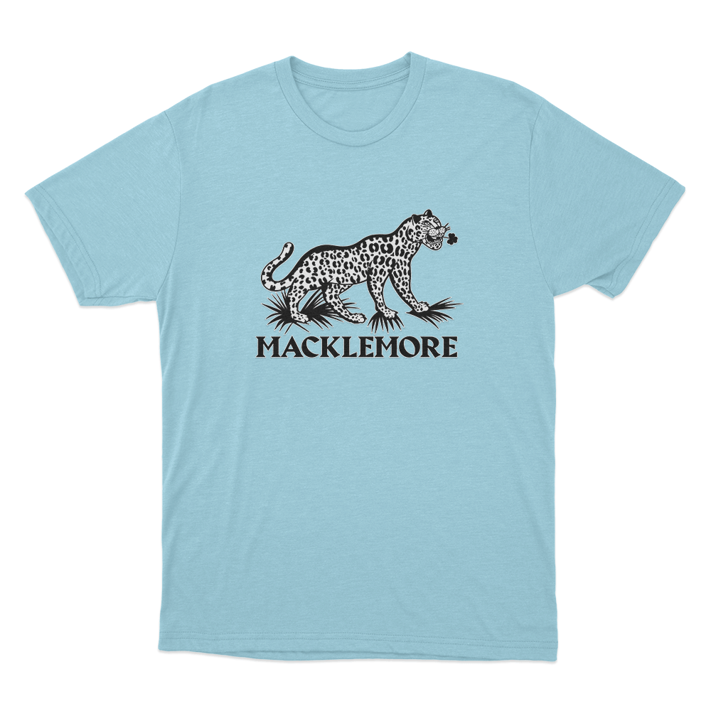 Macklemore Leopard Logo Unisex T Shirt Sky Blue Macklemore Leopard Logo Unisex T Shirt Sky Blue