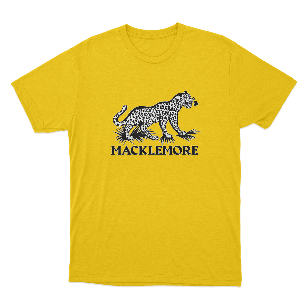 Macklemore Leopard Logo Unisex T Shirt Yellow Macklemore Leopard Logo Unisex T Shirt Yellow