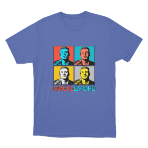 Macklemore Pop Art Portrait Unisex T Shirt Blue